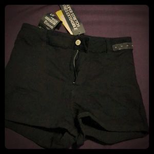 NEVER WORN! With tags! Black high rise jean shorts